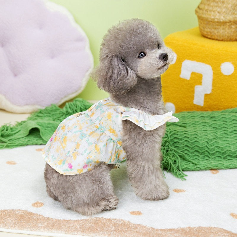 【新作犬猫服 登場】 犬服 ペット服 犬 洋服 春と夏リーシャブルペット犬小型犬と中型犬ドレス服
