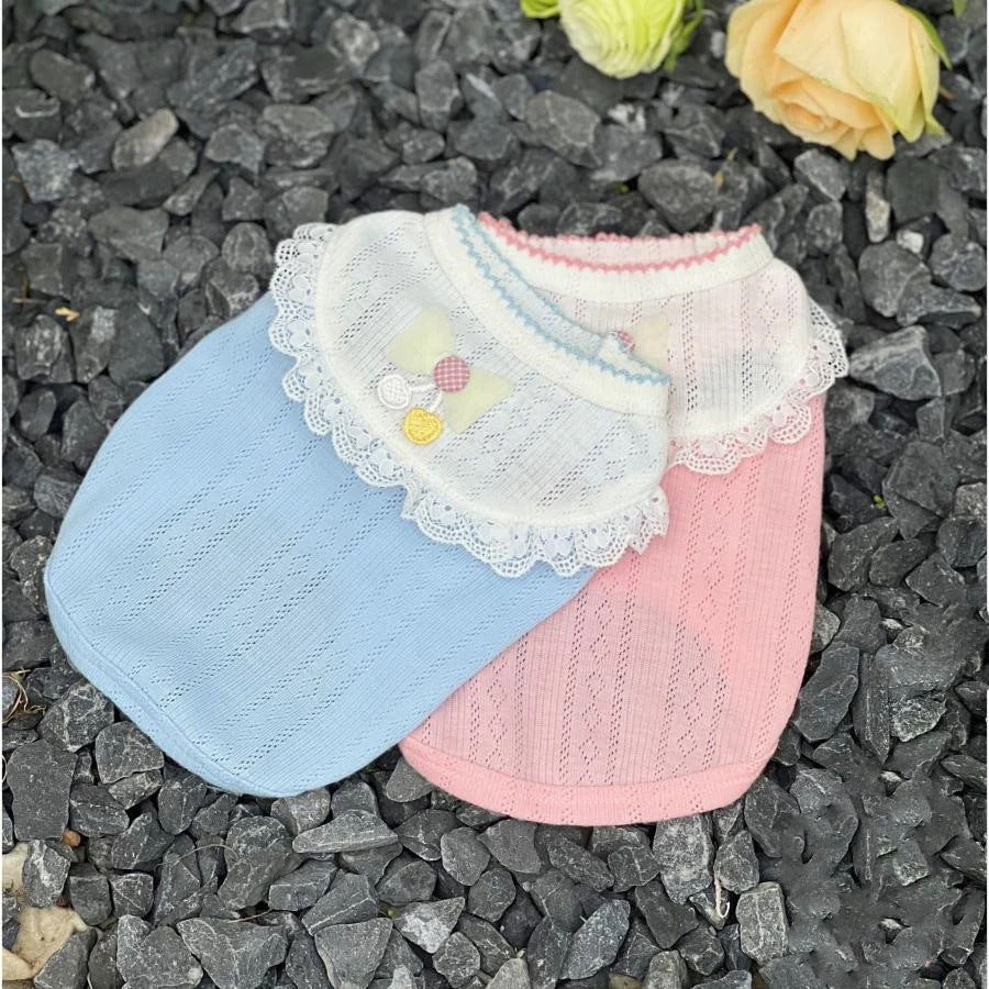 超目玉新品 ペット 服 安い 犬 春 夏 秋 フリル レース タンクトップ かわいい ハイブランド 猫 ドッグウエア