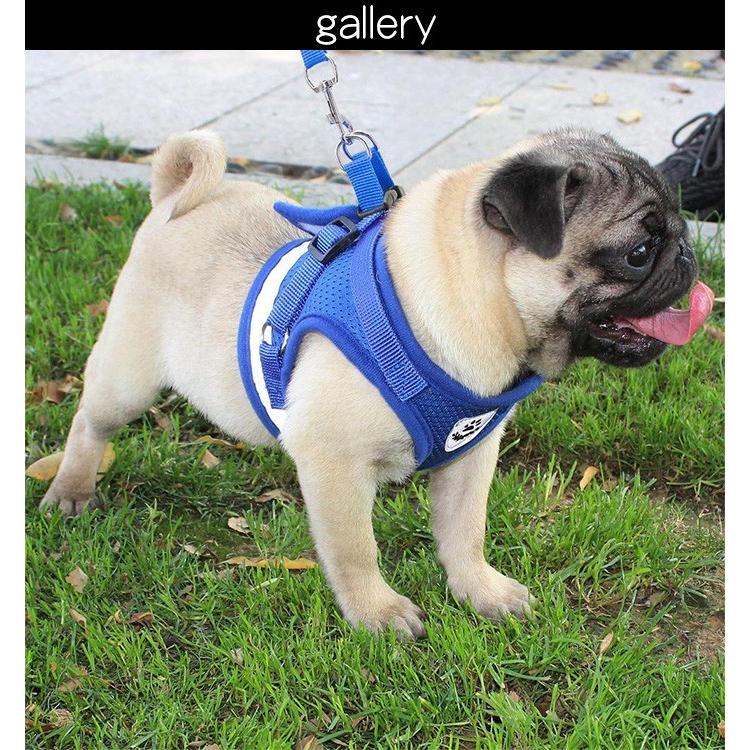 メッシュ ハーネス 胴輪 リード付 ドッグ 犬 ウェアハーネス キャット 服 ペット
