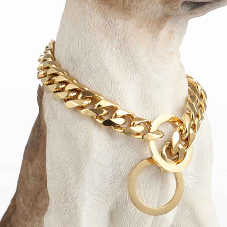 首輪 犬 ステンレス チョーカー チョーカー 小型犬 大型犬用 ワンちゃん用 トレーニングチョーク 高級感 大きいサイズ 幅15mm ネックレス 大型犬 チェーンの首輪 カッコいい首輪 中型犬 犬のネ