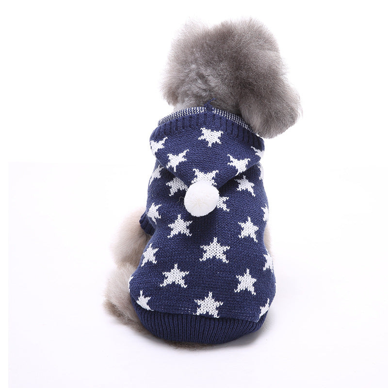 2023年新作入荷 ペット服 犬 服 Tシャツ ドッグウェア犬服クリスマス衣雪花セーターハロウィンペット服セーターヘラジカ衣犬セーター