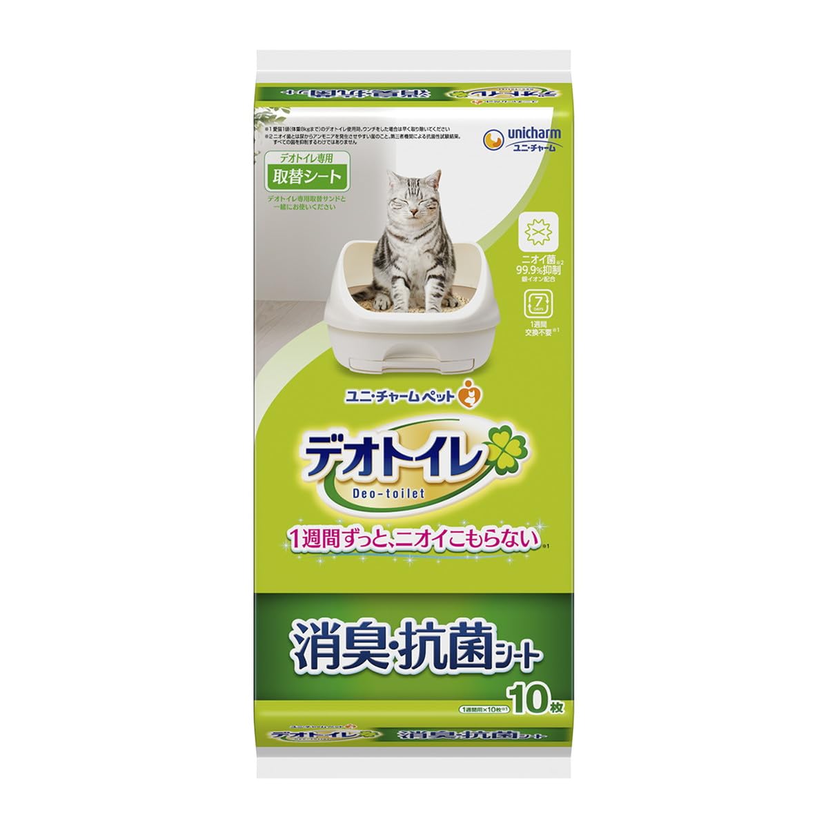 1週間消臭・抗菌デオトイレ取替専用消臭シート10枚×4袋