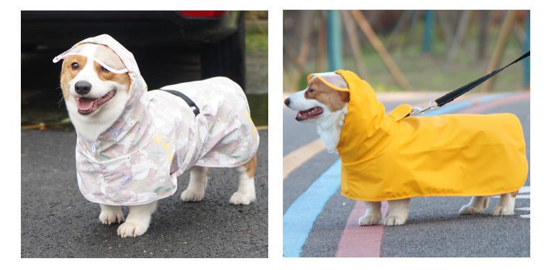 レジャー 犬のレインコート ケープ お腹カバー コギ テディ ゴールデンレトリバー ペット用レインコート 着脱しやすい 犬の服