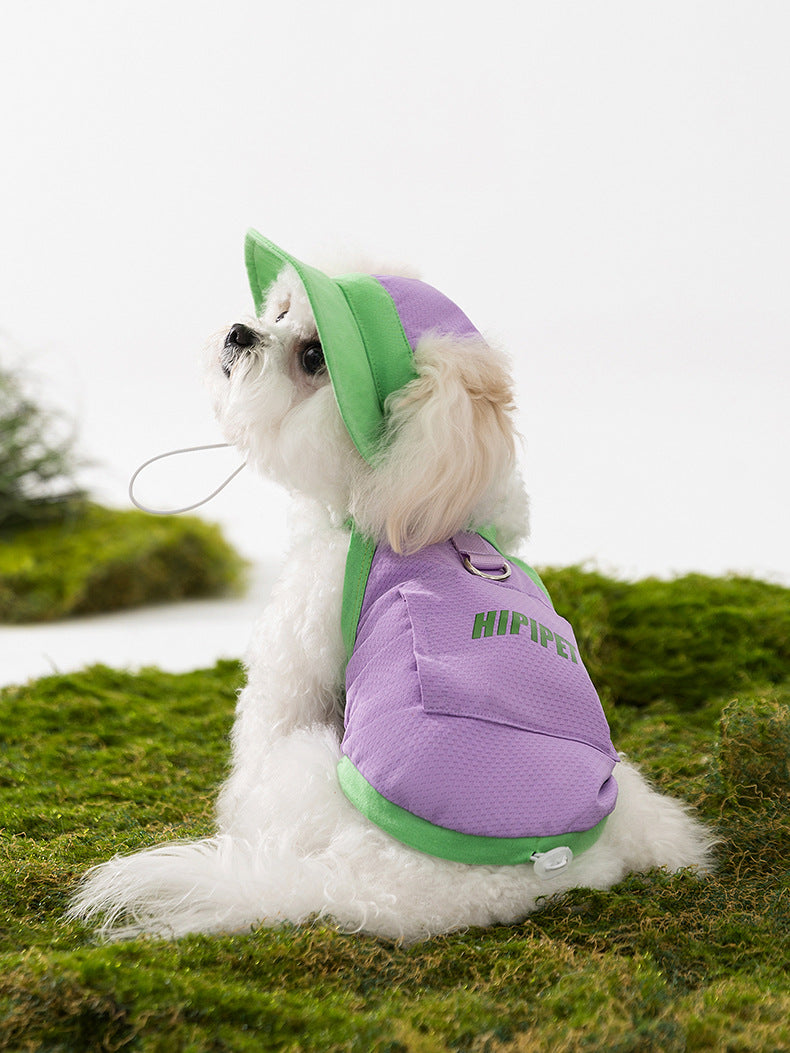 【新入荷】犬 洋服 犬服 春夏 リーシュベスト 小型犬 ペット服