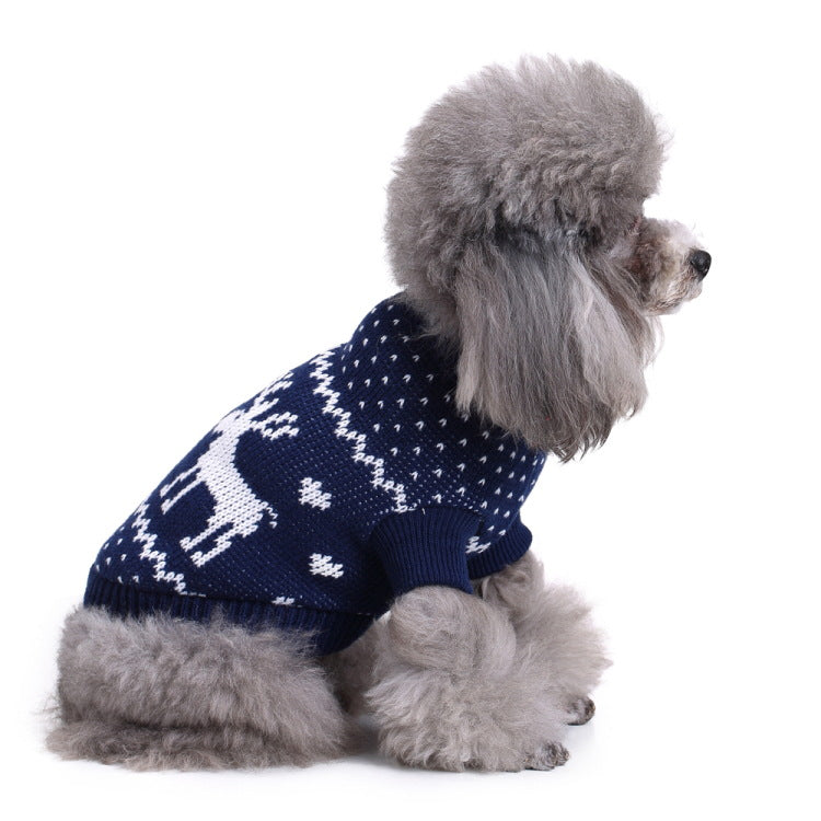 2023年新作入荷 ペット服 犬 服 Tシャツ ドッグウェア犬服クリスマス衣雪花セーターハロウィンペット服セーターヘラジカ衣犬セーター