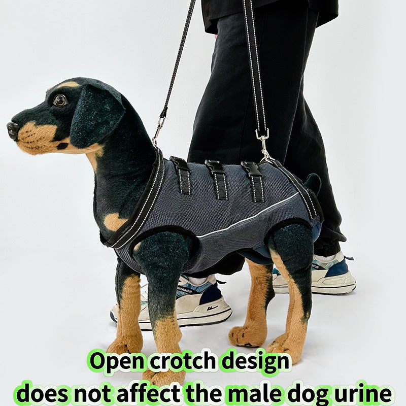 激安 犬 介護ハーネス 歩行補助 前足・後ろ足対応 老犬/手術後/リハビリ用通気性メッシュ 柔らか調整可能 着たまま排泄可