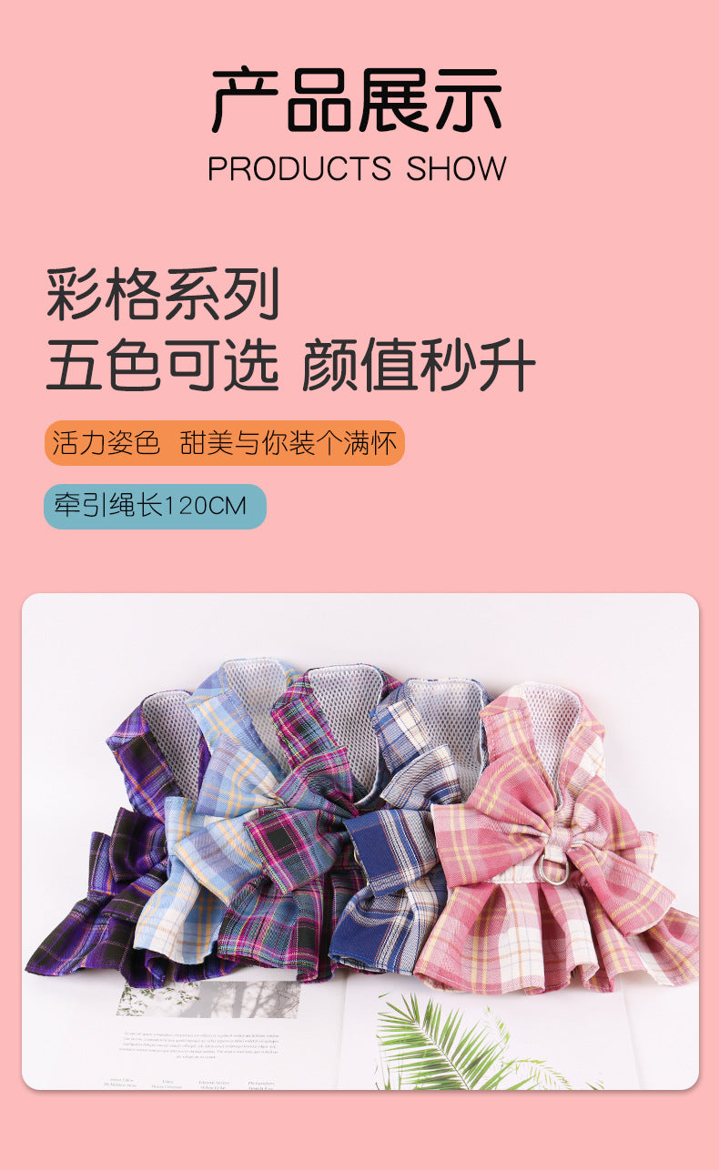 ペット リード 犬 猫 洋服 jk ベストタイプ リード 洋服 テディベア お出かけ チェストストラップ 犬 リード グッズ r n r n
