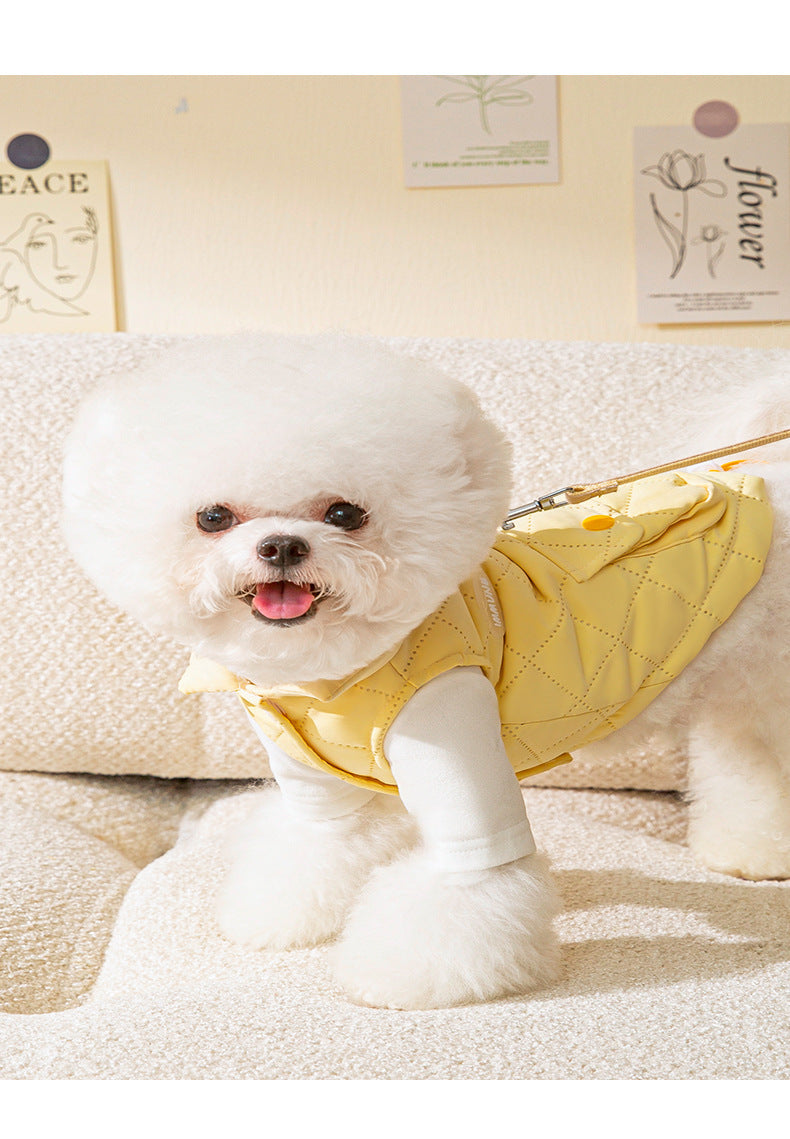 秋冬の犬服 テディボーミペットのコキシナレビーベア秋冬服 小型犬は猫のペットの保温服を牽引することができる
