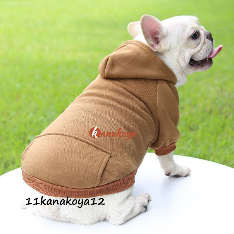 犬 服 ペット用品 犬服 ドッグウェア 裏起毛 パーカー 傷なめ防止 抜け毛 ポケット付き 秋冬 トレーナー 小型犬 中型犬