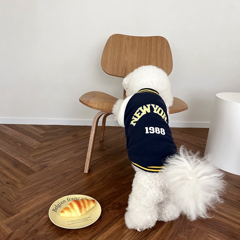 ペット服 犬の服 犬猫服 野球服 テディビーベア ヨークシャー 小中型犬 服 快適 ペット用品 犬用品 散歩 防寒 秋冬服