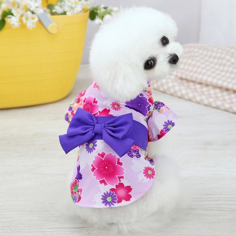高い人気 ドッグウェア 犬服 スカート ドレス 可愛い ペット服 ワンピース 夏 ペットウェア ボア 蝶結び 袖なし 小型犬 中型犬 ファッション 和風 犬洋服 着物ドッグウェア 犬服ドッグウェア