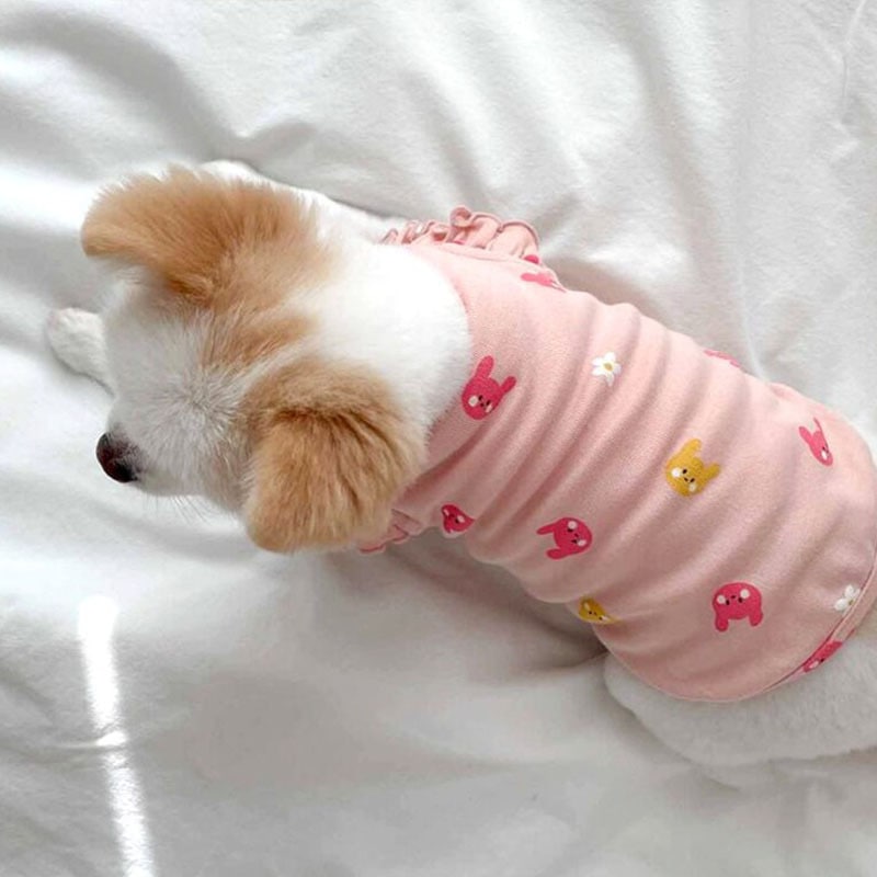 【新作犬猫服 登場】 犬服 ペット服 犬 洋服 春薄手猫小フライスリーブベスト犬二本足コート小 中型犬子犬猫秋ペット服