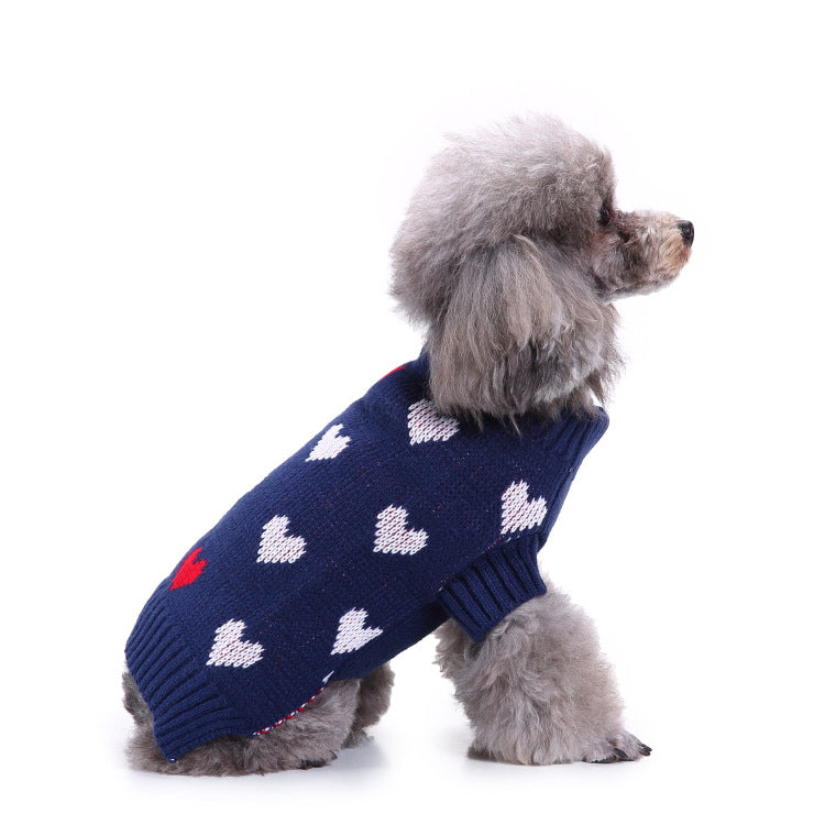 2023年新作入荷 ペット服 犬 服 Tシャツ ドッグウェアペットの服セーターハイネック犬の服セータークリスマス雪花の犬のセーター秋冬