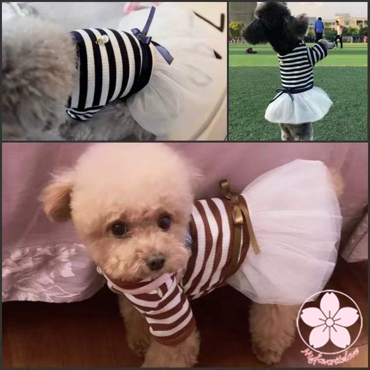 新作登場 ぺット 服 安い 犬 春 夏 秋 ボーダー 柄 ワンピース かわいい 可愛い ハイブランド 猫 ドッグ ウェア