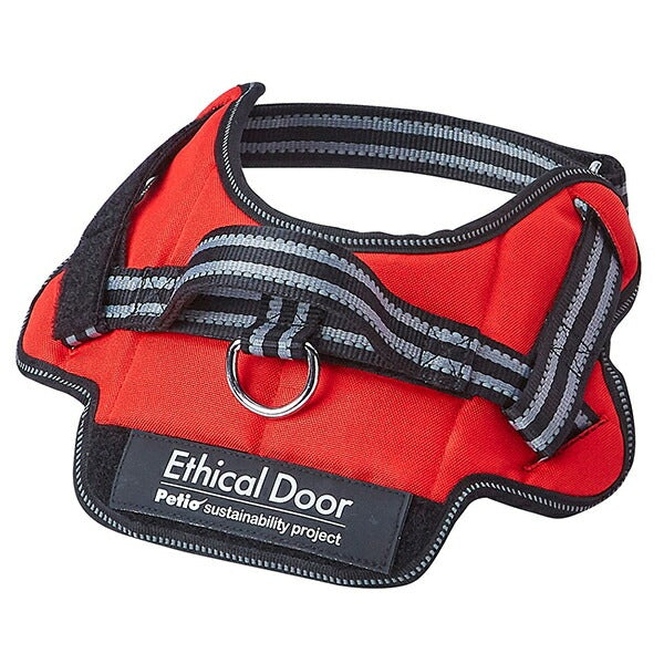 ペティオ 犬用胴輪 EthicalDoor エシカルドア イージーウェアハーネス M レッド ブルテリアボーダーコリー等 中型犬用 犬具 胴輪 繊維 Petio W56092
