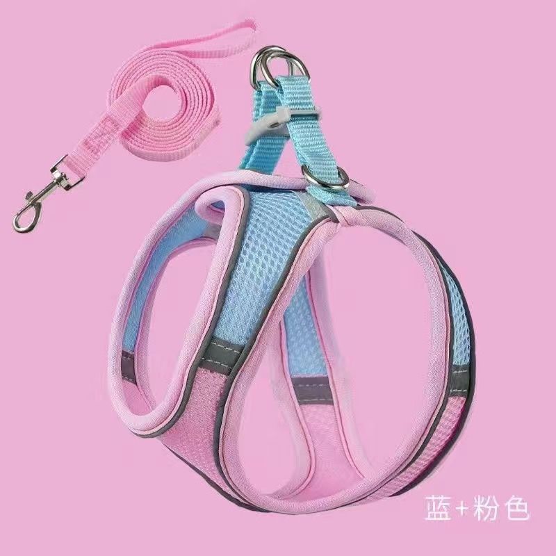 超目玉新品良いレビューハーネス小型犬抜けないおしゃれハーネスリードセット猫ハーネスリードセット小型犬ペット用品マジックテープ夜間反射犬リードハーネスセット