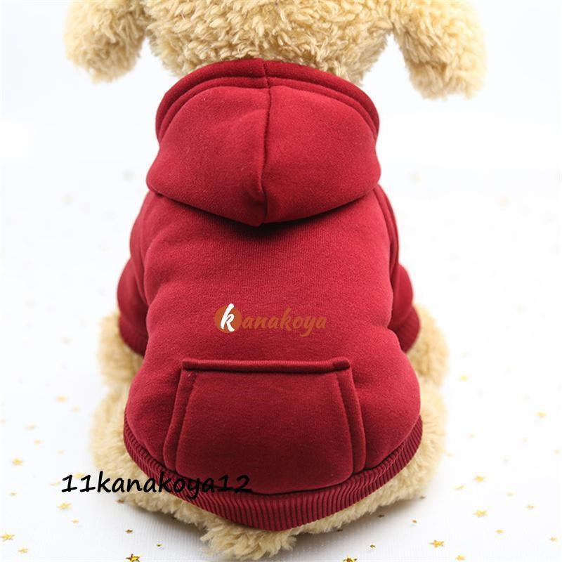 犬 服 ペット用品 犬服 ドッグウェア 裏起毛 パーカー 傷なめ防止 抜け毛 ポケット付き 秋冬 トレーナー 小型犬 中型犬
