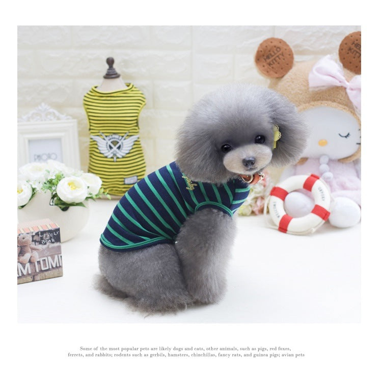 犬 犬服 犬の服 犬用品 ワンチャン ペット用品 大人気 カワイイ ストライプ Tシャツ