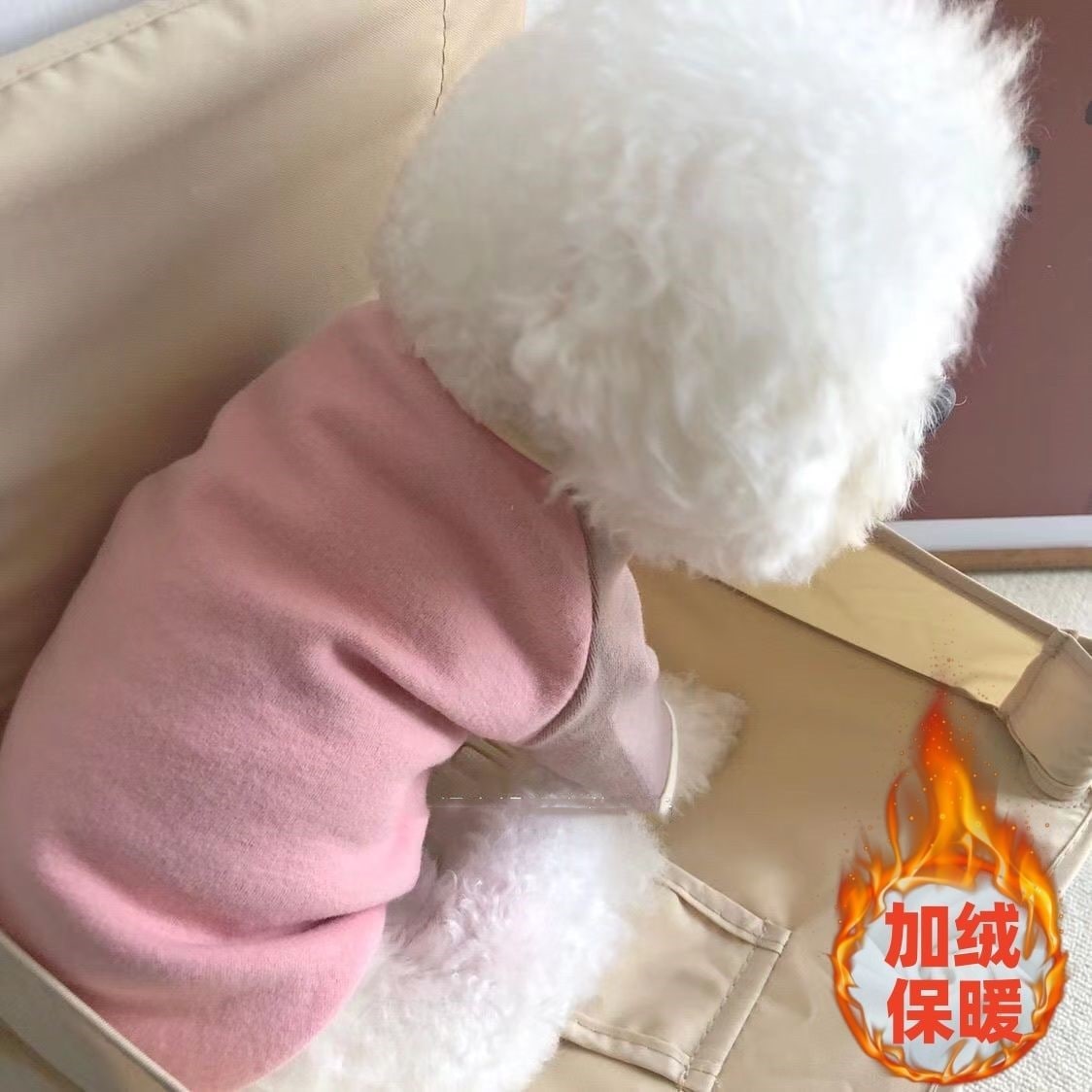 韓国 ペットウェア 新しい切り替えペット冬服 暖かいゆったりペットウェア シンプル中型犬服 可愛い