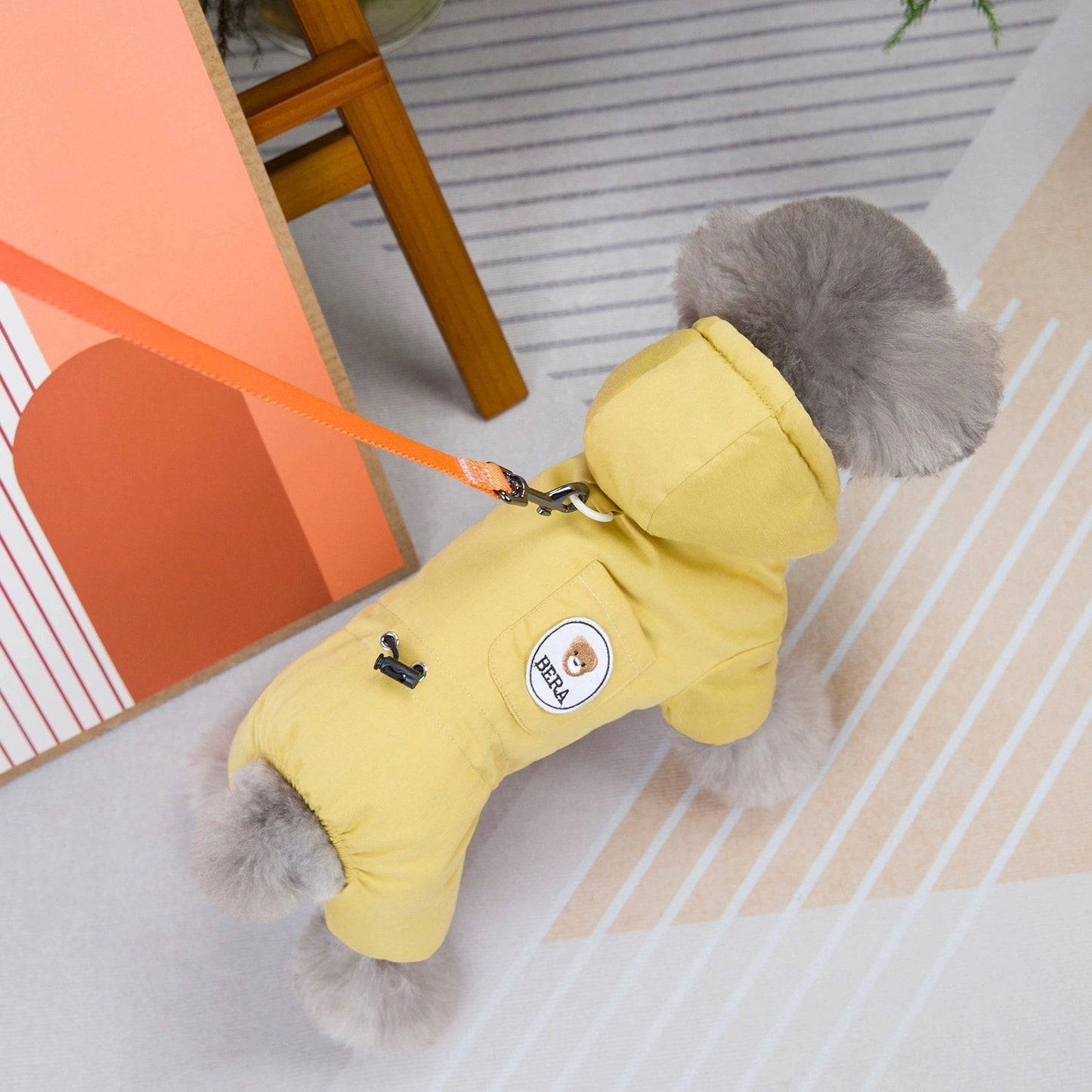 人気犬の服ペットの服小型犬や猫が着ることができる秋と冬暖かく快適なカレッジ四本足コットンコート