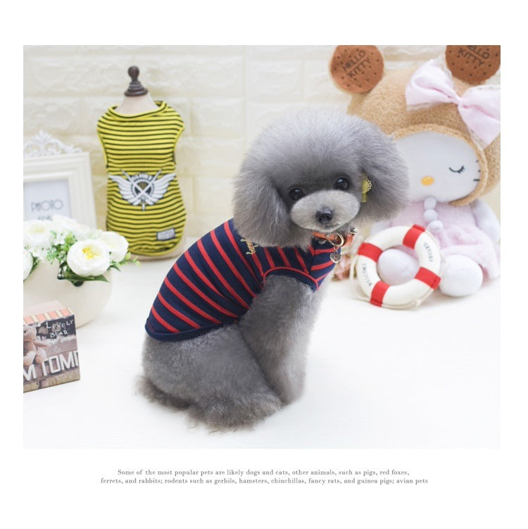 犬 犬服 犬の服 犬用品 ワンチャン ペット用品 大人気 カワイイ ストライプ Tシャツ