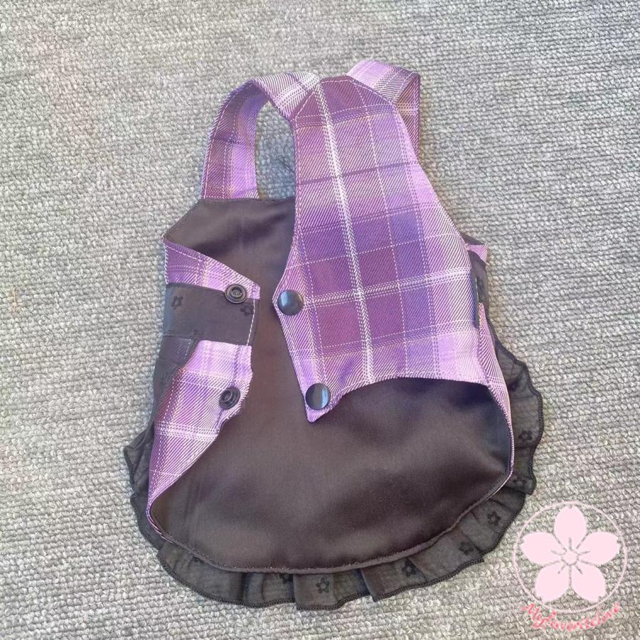 超目玉新品 ペット 服 安い 犬 春 夏 ギンガム チェック フリル ワンピース かわいい 可愛い ハイブランド 猫 ドッグウェア