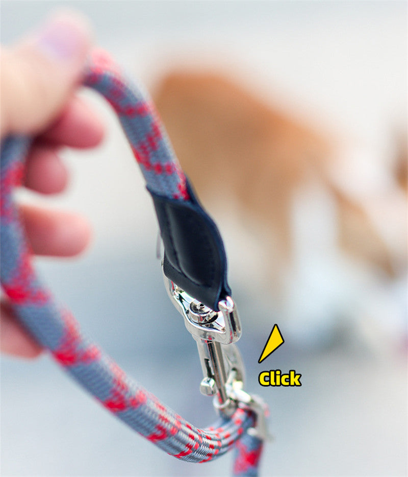犬 リード 2.6m ショルダーリード 肩掛けリード 2頭引き リード ロングリード 反射機能 小型犬 中型犬 散歩 コンパクト 長い 多頭飼い