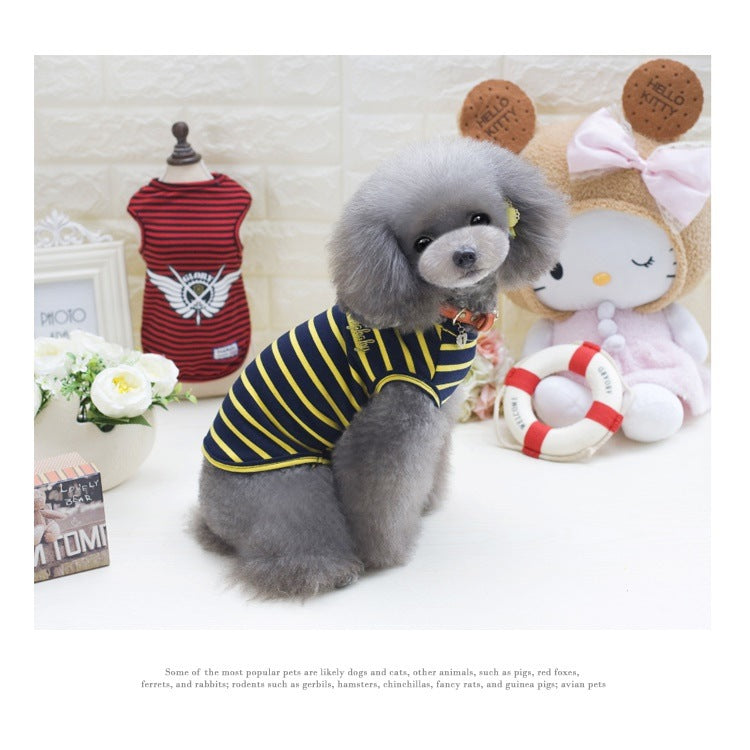 犬 犬服 犬の服 犬用品 ワンチャン ペット用品 大人気 カワイイ ストライプ Tシャツ