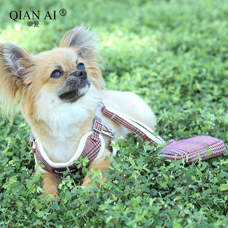 犬用 リーシュ 簡単装着 シンプル ネコ用ハーネス お散歩 ハーネスリードセット 小型犬 胴輪 2点セット お出かけ おしゃれ 軽量 129 ペットハーネス 猫用 中型犬 ハーネス リード ペット用品
