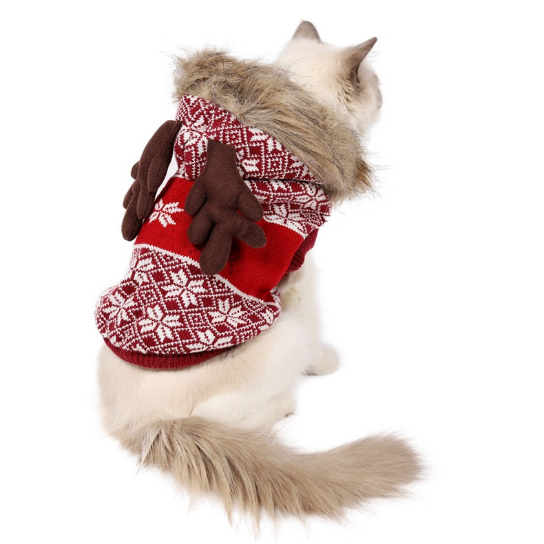 クリスマスペットセーター猫犬服テディビションエルク風小型中大型犬新大型犬セーター404