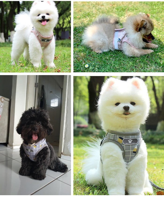 猫 メッシュ ドッグ ウェアハーネス キャット ペット ハーネス 服 リード付 胴輪 犬