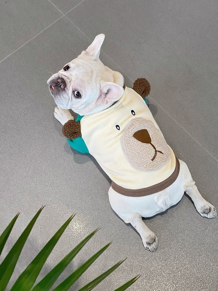 春と秋の犬服テディボーミペットのコキシナレビーベア秋服 厚手 裏起毛 可愛らしい 犬服