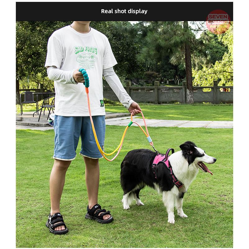 多機能 ダブルリード ランニングリード ハンズフリーリード 犬 肩掛けリード リード 大型犬 中型犬 ショルダーリード 小型犬