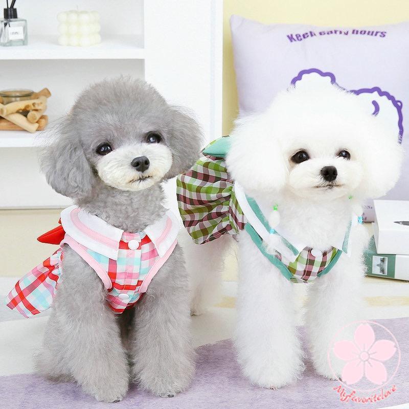 大人の魅力 ペット 服 安い 犬 春 夏 ノースリーブ チェック ワンピース かわいい 可愛い ハイブランド 猫 ドッグウェア