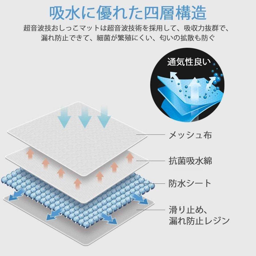 ペット用おしっこマット ペットマット トイレシート 下敷き マット 五重構造 防水 速乾 消臭 滑り止め 介護 小型 中型 犬猫 犬用 丸ごと洗える