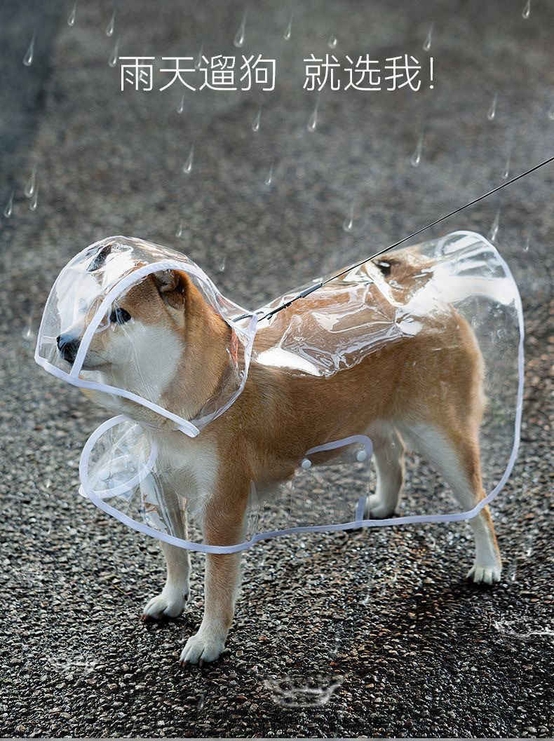 人気ペットマッキントッシュ透明犬マッキントッシュ防水防風ペット服大型犬