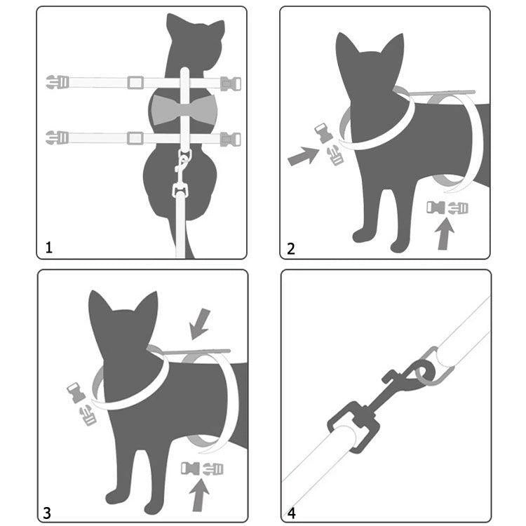 3日以内に出荷 2025新品 2点セット ペット用品 ハーネス リード 猫用 小型犬用 全3色 ポリエステル S ( 15-3kg ) M ( 3-5kg ) L( 5-75kg ) リード長さ12