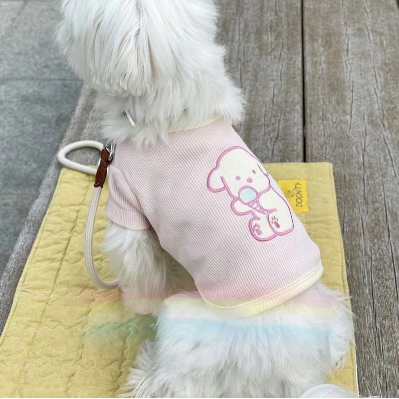 ペット服 猫 犬服 刺繍 ワッフル 春 秋 夏 ボトム ファイター プードル ビションフリーゼ犬 服 犬 犬の服 犬 洋服 犬の服夏 犬洋服