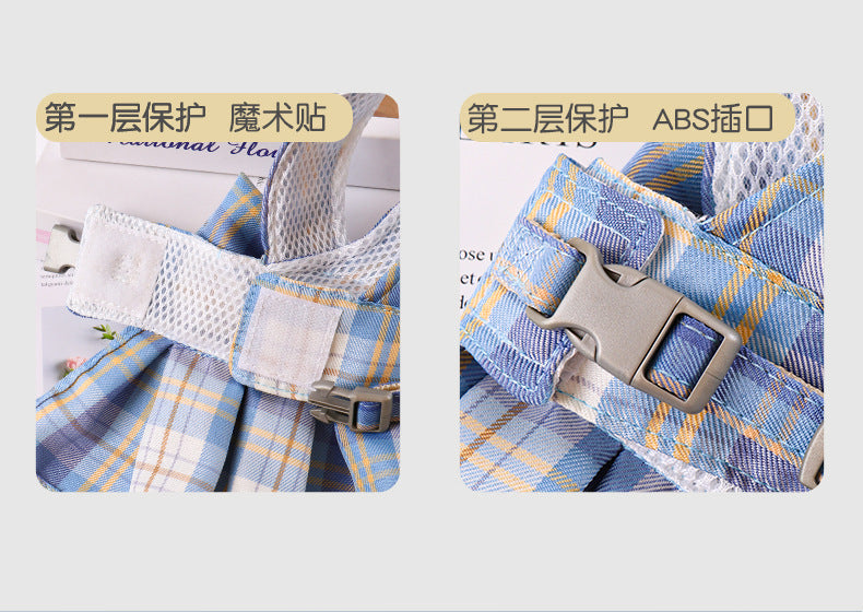 ペット リード 犬 猫 洋服 jk ベストタイプ リード 洋服 テディベア お出かけ チェストストラップ 犬 リード グッズ r n r n