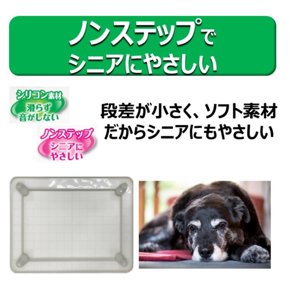 <a href="https://www.qoo10.jp/gmkt.inc/Search/brand.aspx?brandno=105700" target="_blank" class="title_brand" id="btn_brand" title="アース・ペット">アース・ペット</a>トイレマット モレないガード レギュラー グレー 犬用 ペット用品