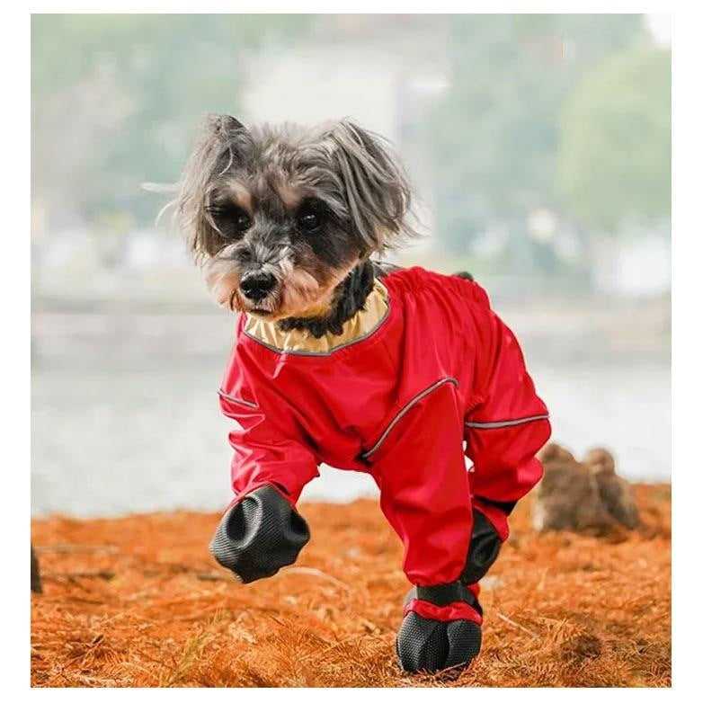 防水 犬 犬用レッグカバー サスペンダー付き防水犬用ブーツ レインコート 調節可能 脱げない 目玉商品 超人気 犬服 犬用レッグカバー 滑り止め レインパンツ