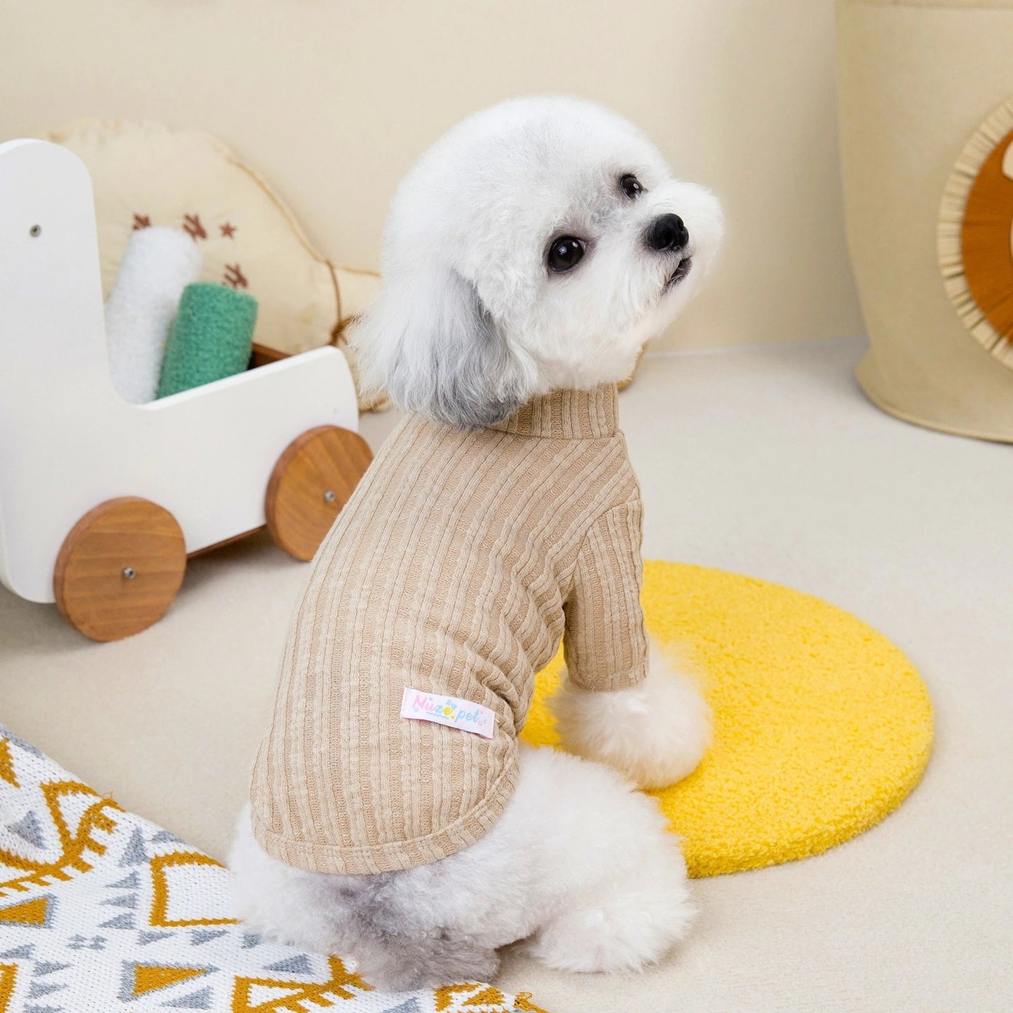 人気犬の服ペット小型犬の服新しいテディよりパンダミミミ韓国ハイネックボトムシャツ