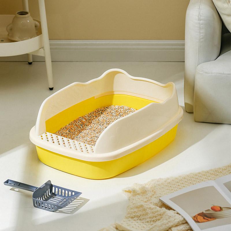 キャットトイレ 大容量 ペットトイレ 開放式 Lサイズ 高め 大型 ネコ スコップ付き 深め ねこトイレトイレ 猫 大きめ 猫トイレ ねこ ネコトイレ