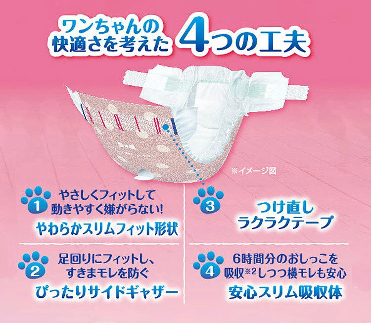 <a href="https://www.qoo10.jp/gmkt.inc/Search/brand.aspx?brandno=18151" target="_blank" class="title_brand" id="btn_brand" title="ユニ・チャーム">ユニ・チャーム</a>【8個セット】 マナーウェア 女の子用 SS モーヴピンクドットピンクチェック 38枚 超小型犬用 小型犬用 犬用おむつ マナーおむつ ペット用 まとめ売り セット売り まとめ買い