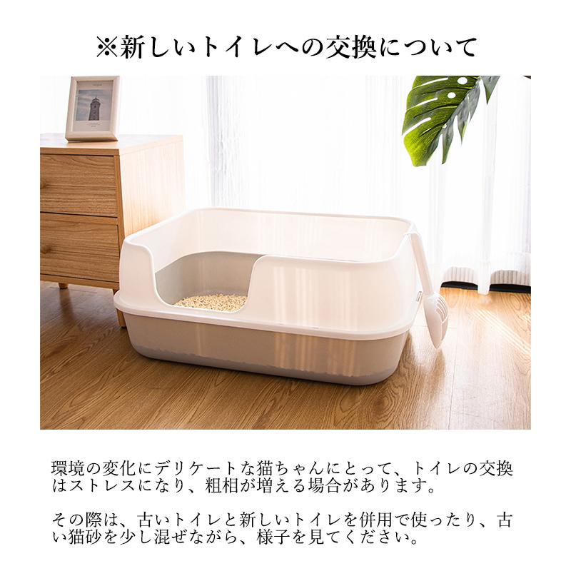 ペットトイレ 深め 大きめ 猫用 キャットトイレ スコップ付き ねこトイレ 大型 オープンタイプ 猫トイレ 大容量 開放式 高め 砂の飛び散り防止 猫砂防止