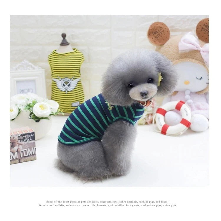 犬 犬服 犬の服 犬用品 ワンチャン ペット用品 大人気 カワイイ ストライプ Tシャツ