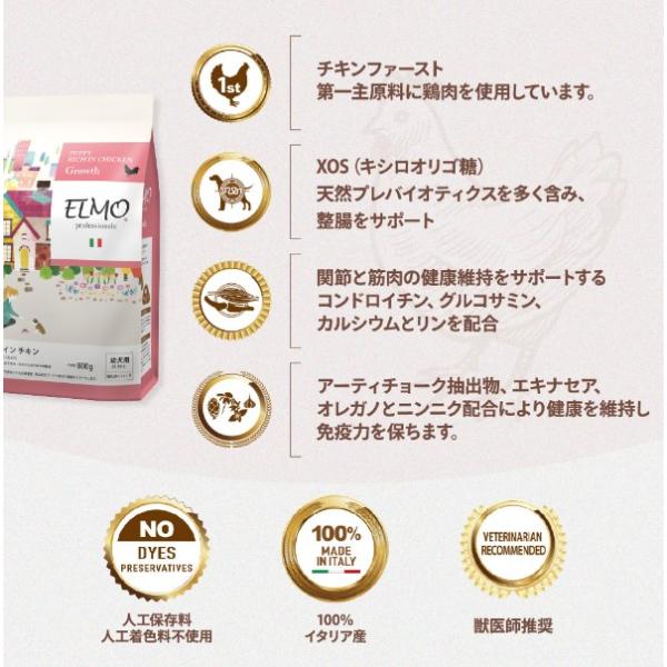 ELMO エルモ プロフェッショナーレ パピー 幼犬用 リッチインチキン 離乳期から12ヶ月 3kg 3000g