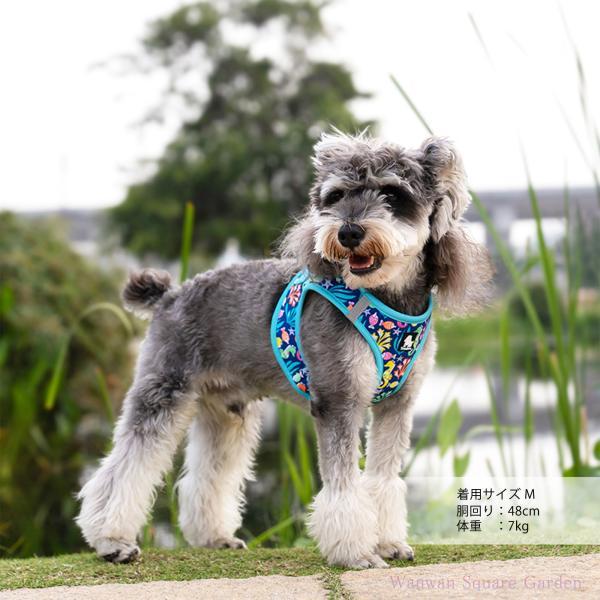 ワンプッシュバックル 胴輪 軽量 メッシュ ハーネス 快適 イージークイック 猫 犬 小 ベスト型 簡単着脱 中型犬 Truelove 小型犬 ブランド ハッピーパターン