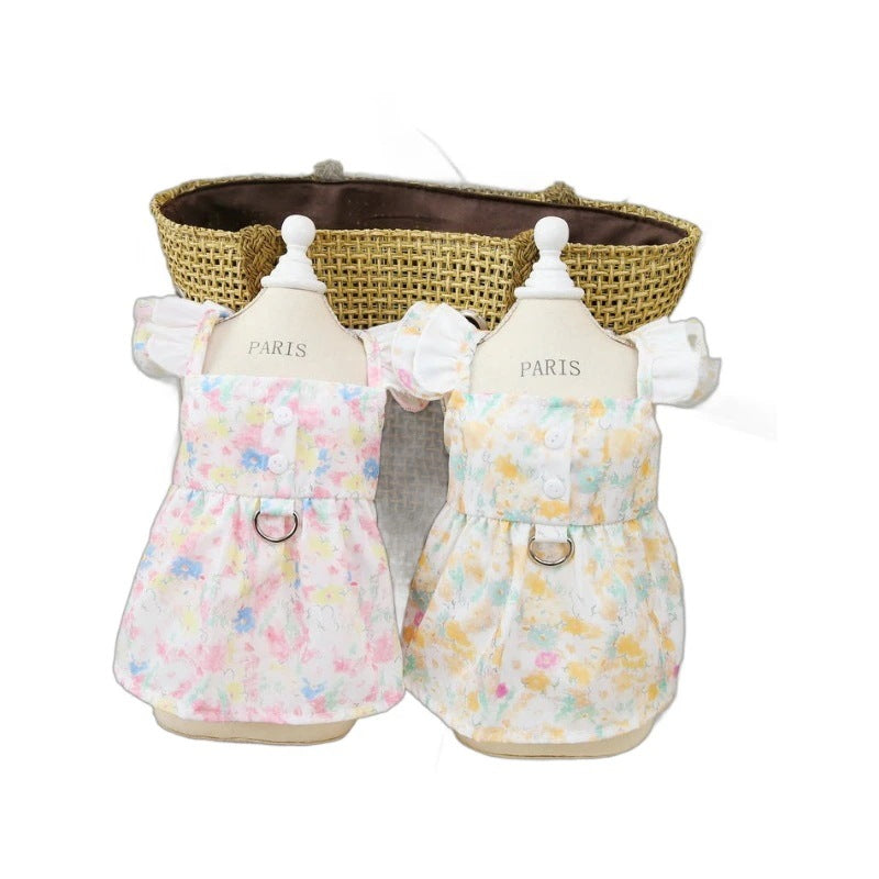 【新作犬猫服 登場】 犬服 ペット服 犬 洋服 春と夏リーシャブルペット犬小型犬と中型犬ドレス服