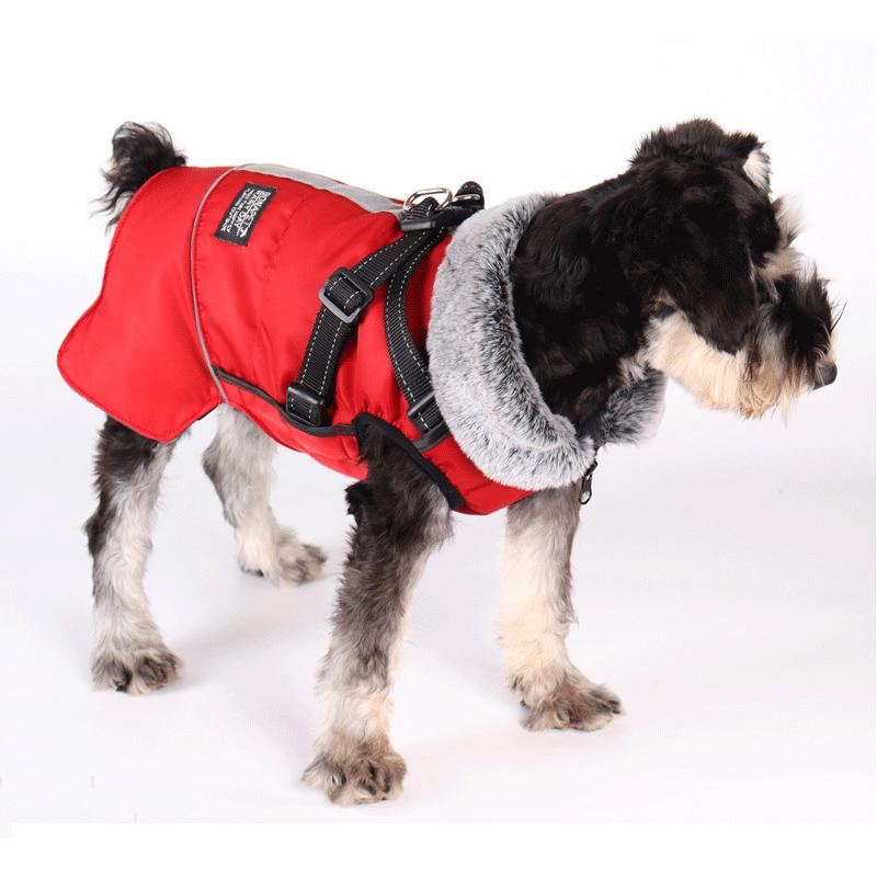 暖か ダウン風ジャケット ジャケット 中型犬 反射 ベストウェア 小型犬 ハーネス 首元 ペット服 防寒 ハーネス一体型 犬 大型犬 防風 冬 防水 犬 ジャケット